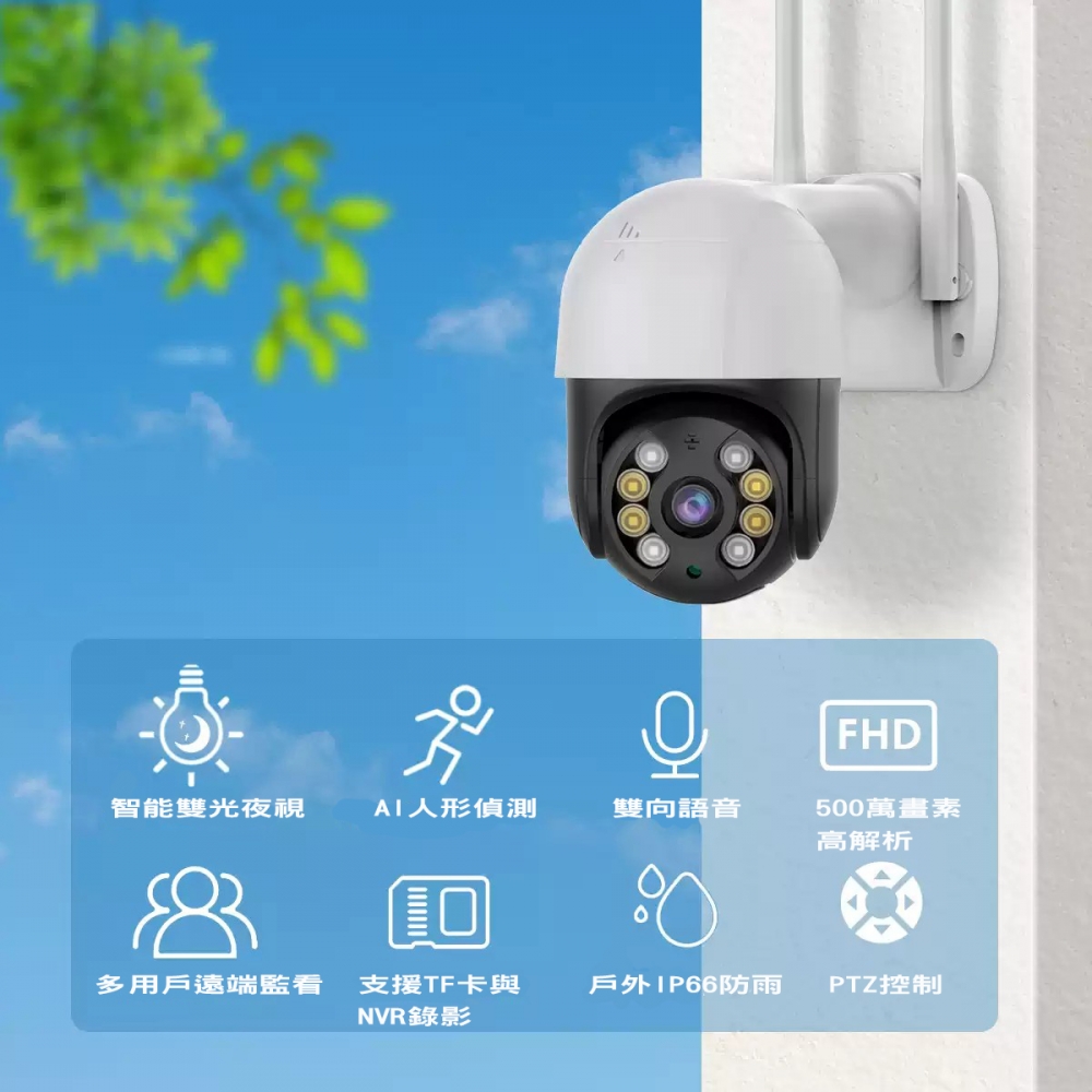 📸 500萬畫素 無線快速球型攝影機｜全方位守護您的家！